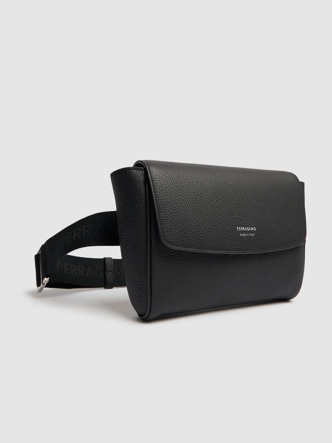 Shop Ferragamo Florence Leather Belt Bag In Black