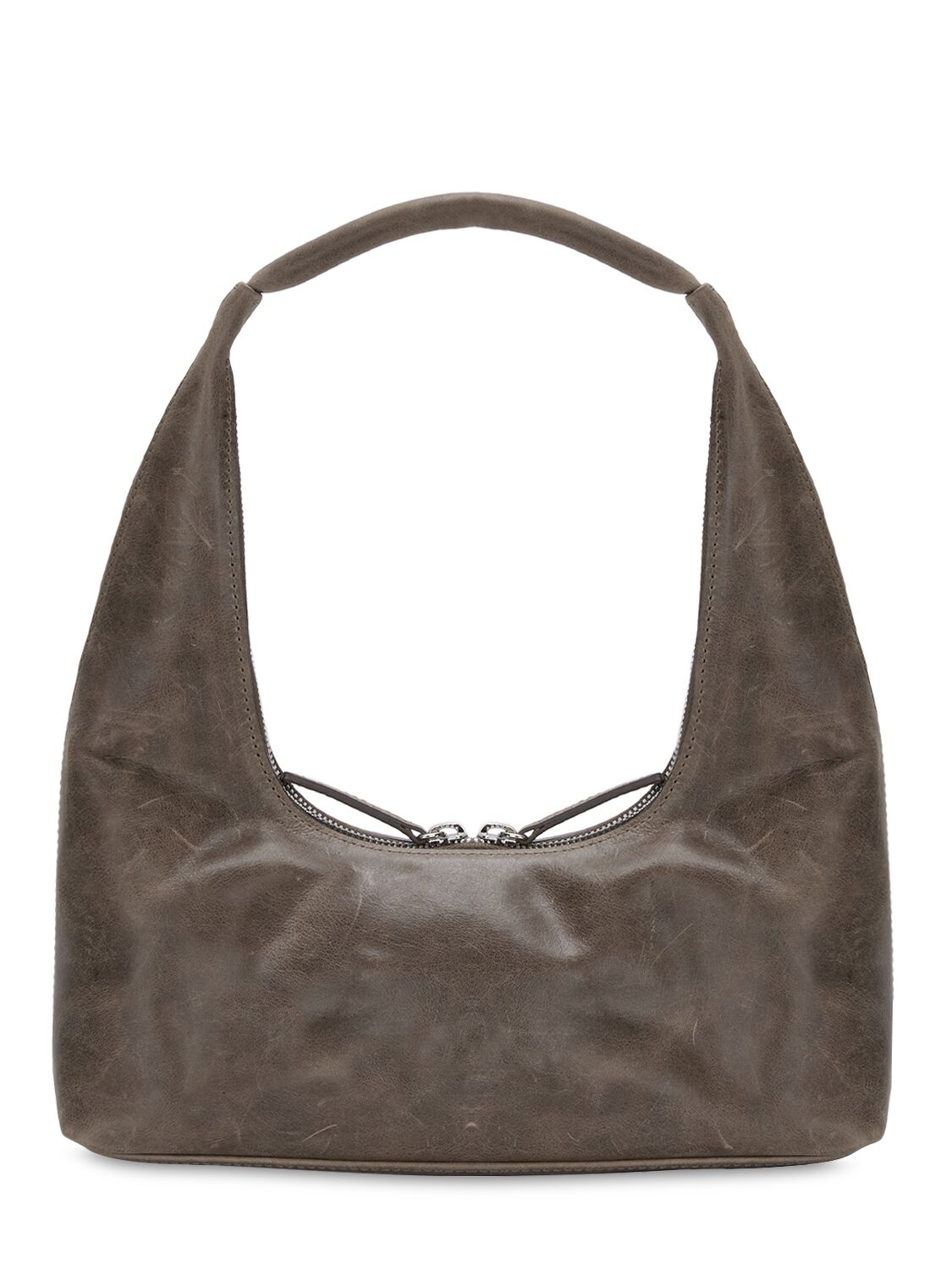 Marge Sherwood Hobo Leather Shoulder Bag In Brown Pull Up