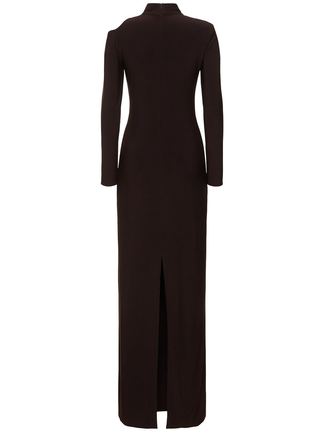 Shop Mvp Wardrobe Promotea Stretch Knit Long Dress In Dark Brown