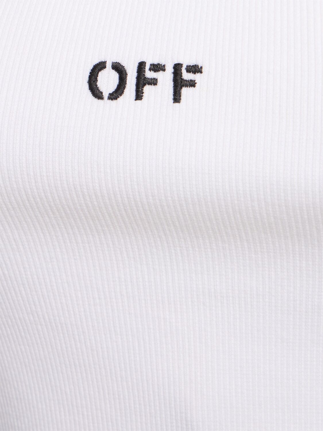 Shop Off-white Off Stamp Cotton Blend Tank Top In White,black