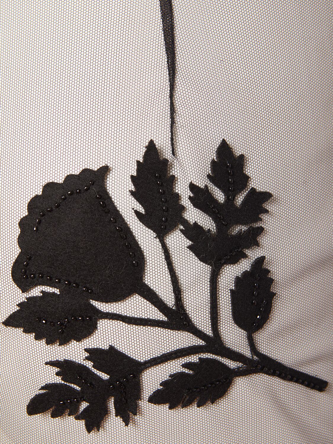 Blumarine Flower Embroidered Sheer Midi Skirt In Black