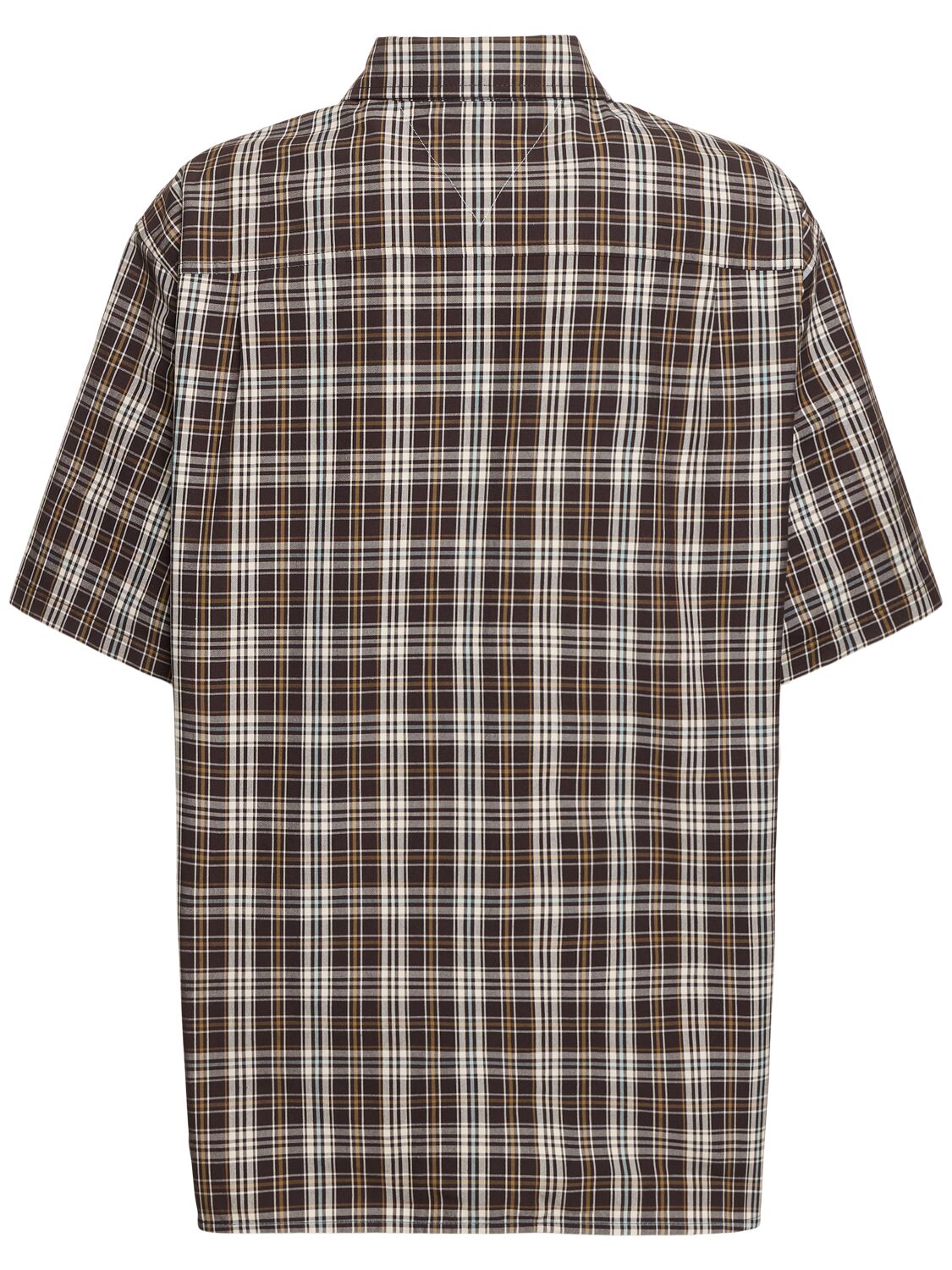 Shop Bottega Veneta Checked Cotton Shirt In Fondant,multi