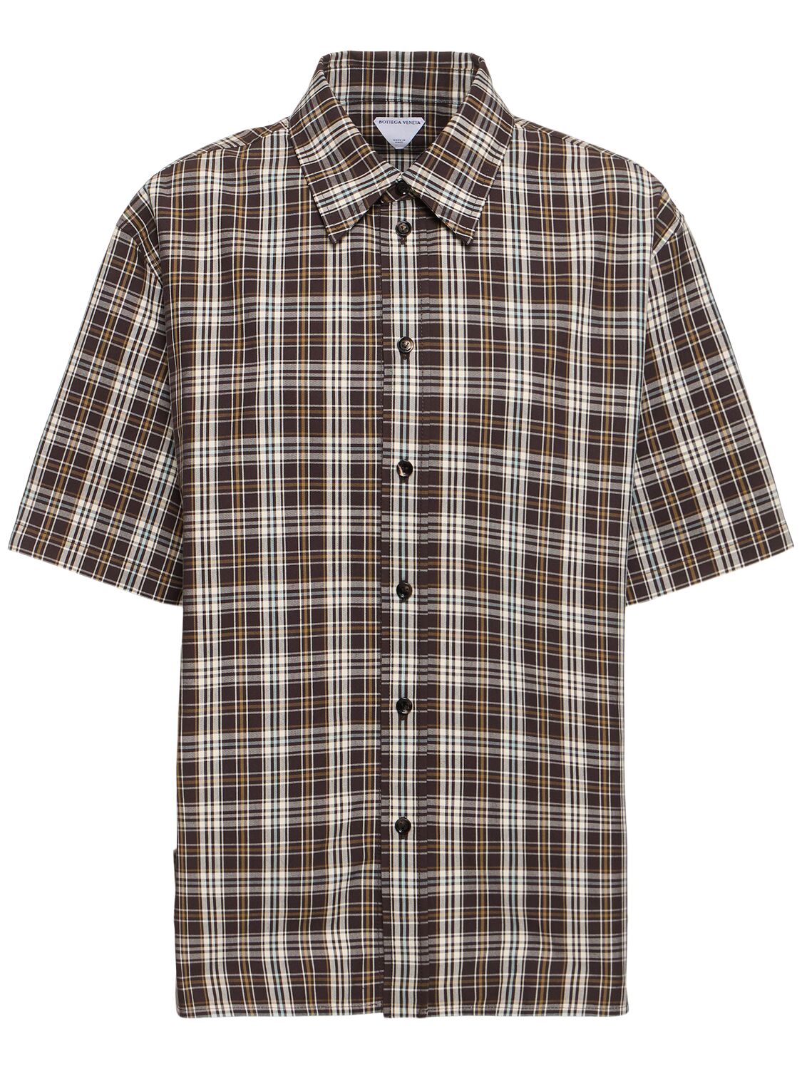 Bottega Veneta Checked Cotton Shirt In Multi