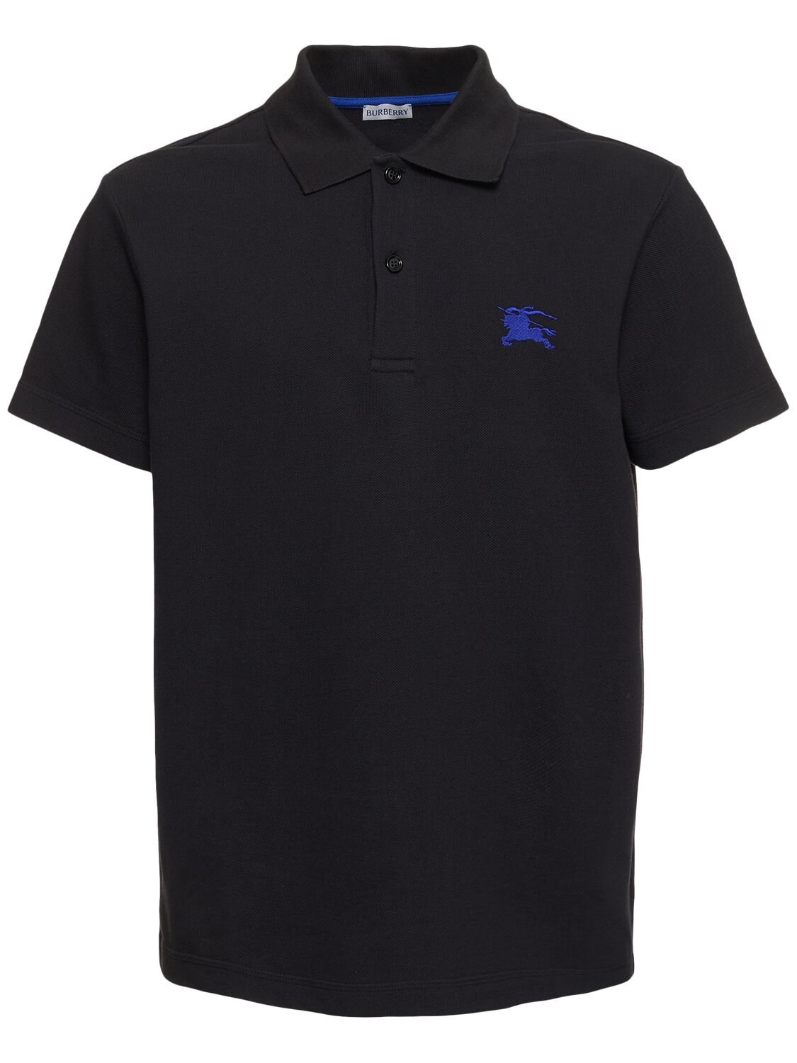 Shop Burberry Cotton Essential Polo In Black