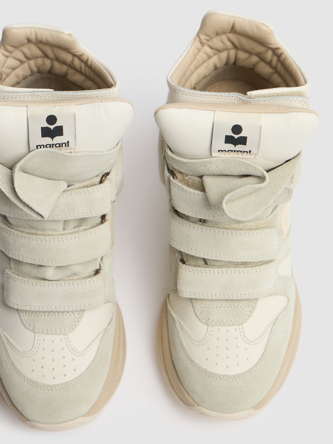 Isabel Marant Balskee High Top Sneakers With Wedge Shoes In White