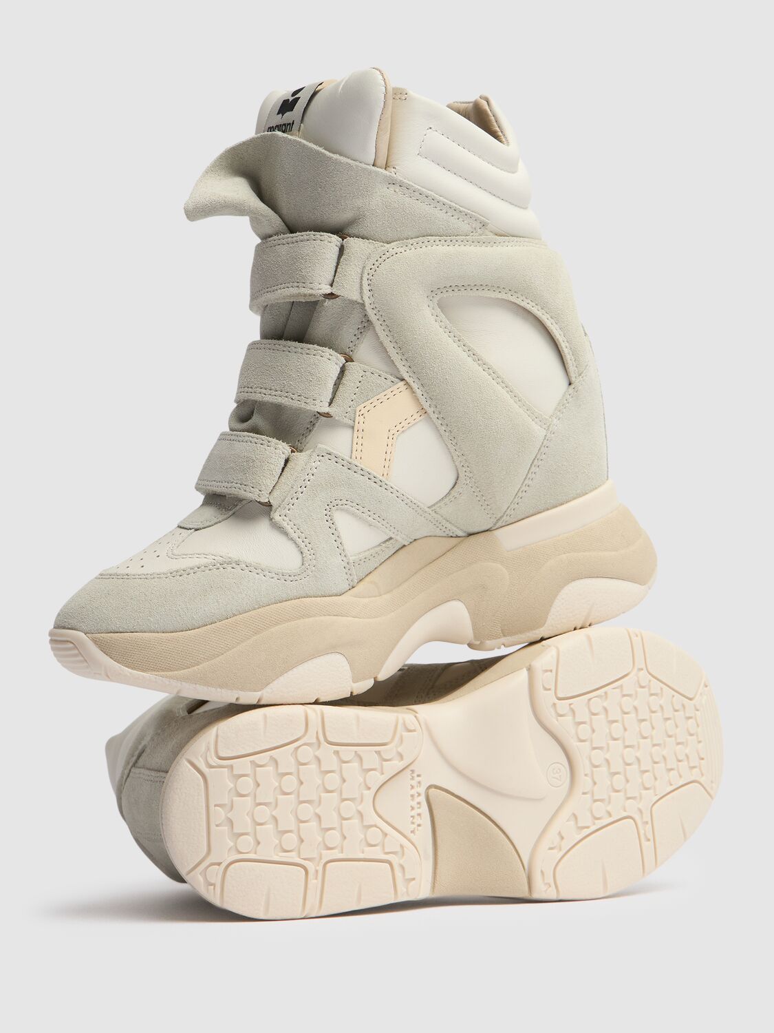 Isabel Marant Balskee High Top Sneakers With Wedge Shoes In White