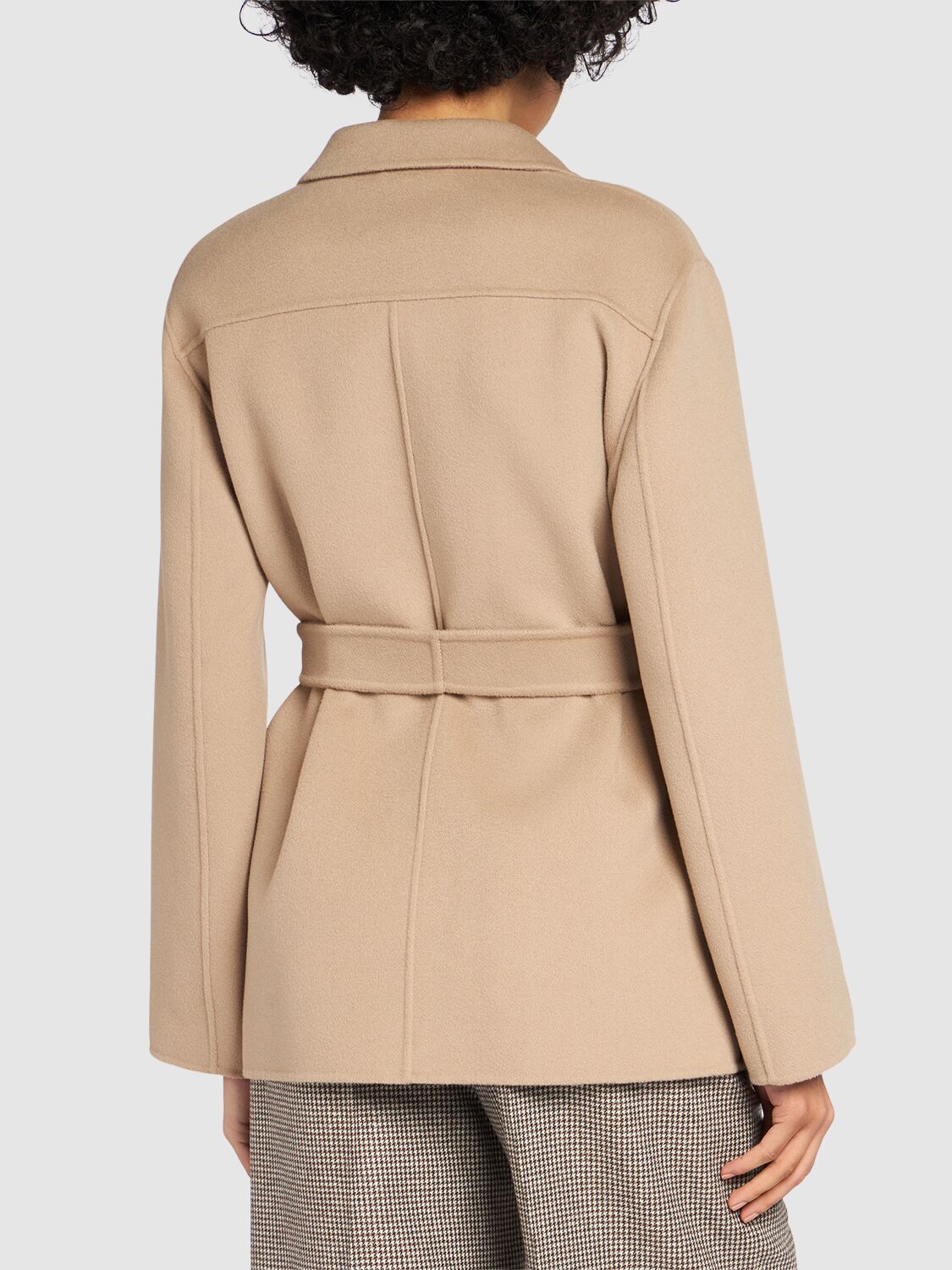 Shop 's Max Mara Fiabe Wool Shirt Jacket In Camel