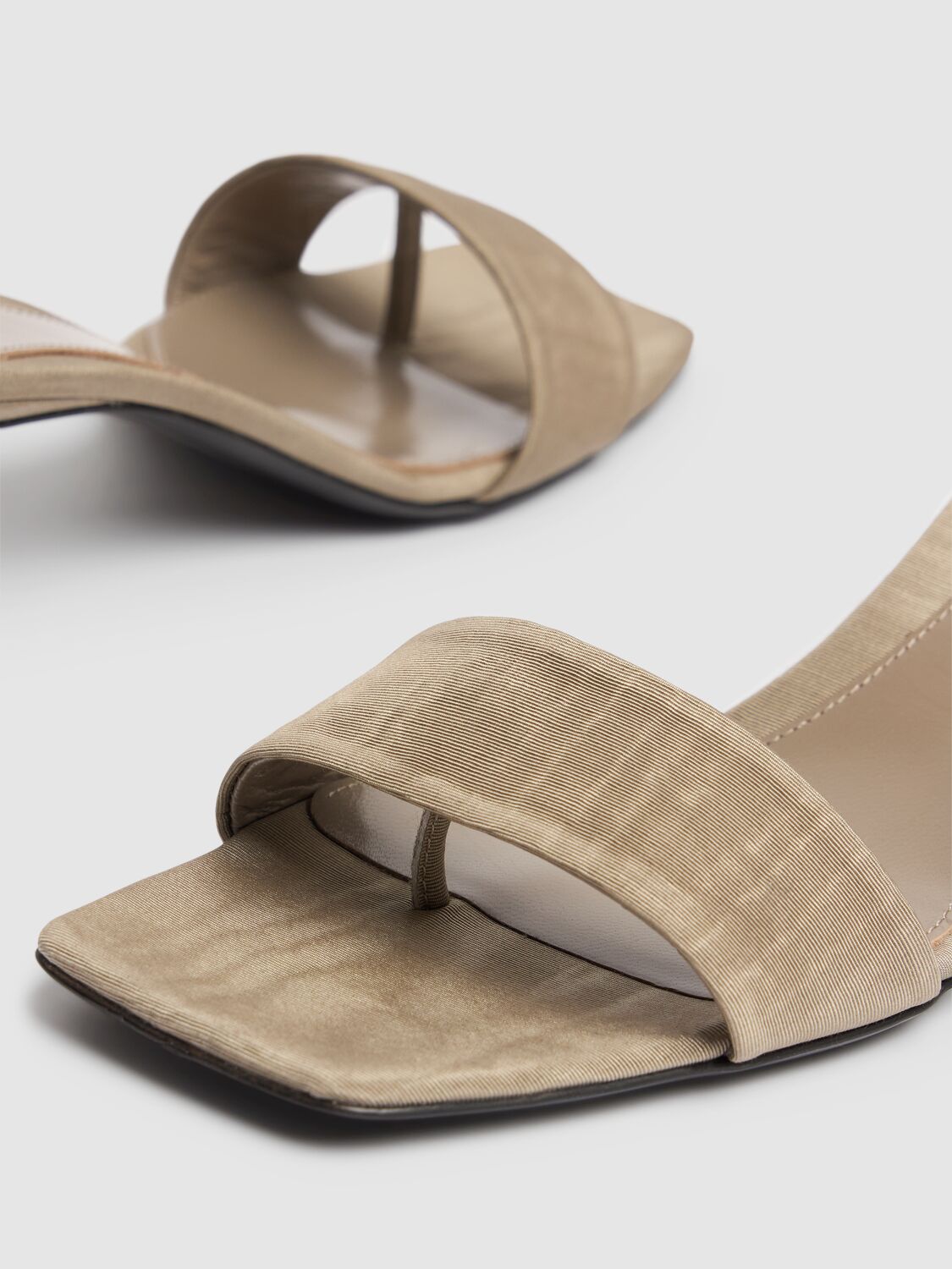 Shop Totême 55mm The Mule Moiré Sandals In Dove