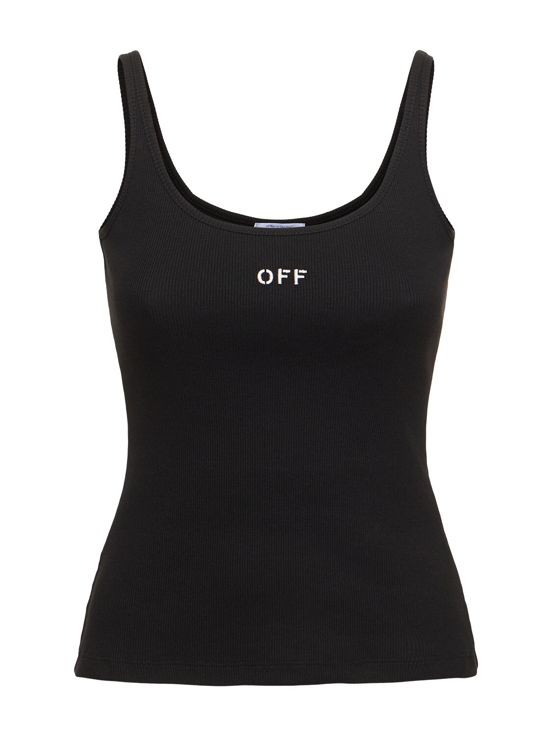 Off-white Off Stamp混棉背心 In Black