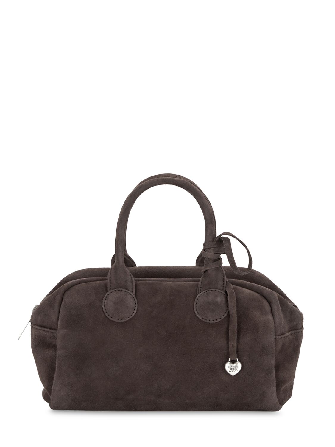 Marge Sherwood Bowling Soft Suede Top Handle Bag In Choco Brown