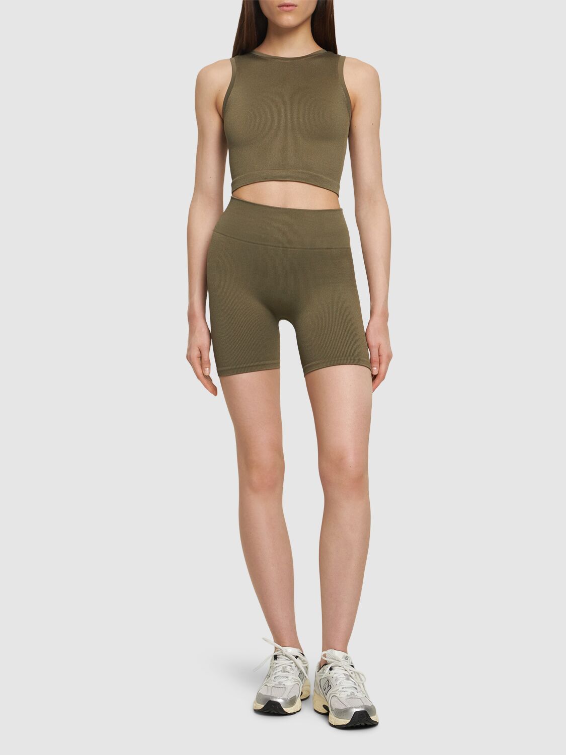 Prism Squared Ribbed Composed Biker Shorts