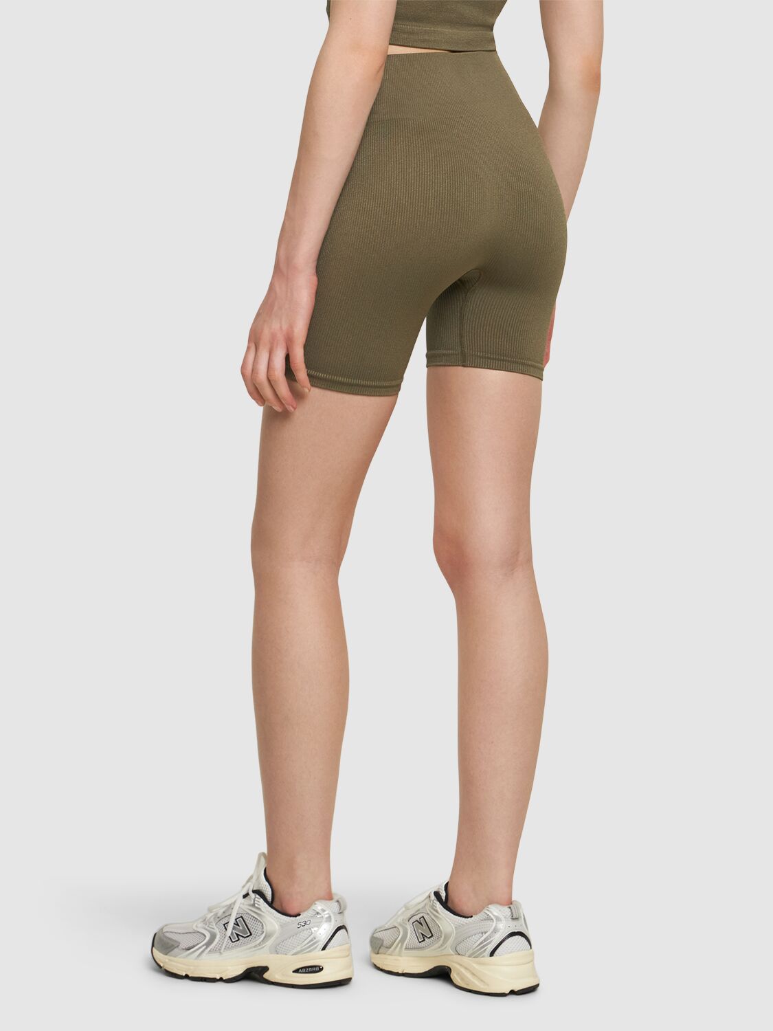 Prism Squared Ribbed Composed Biker Shorts