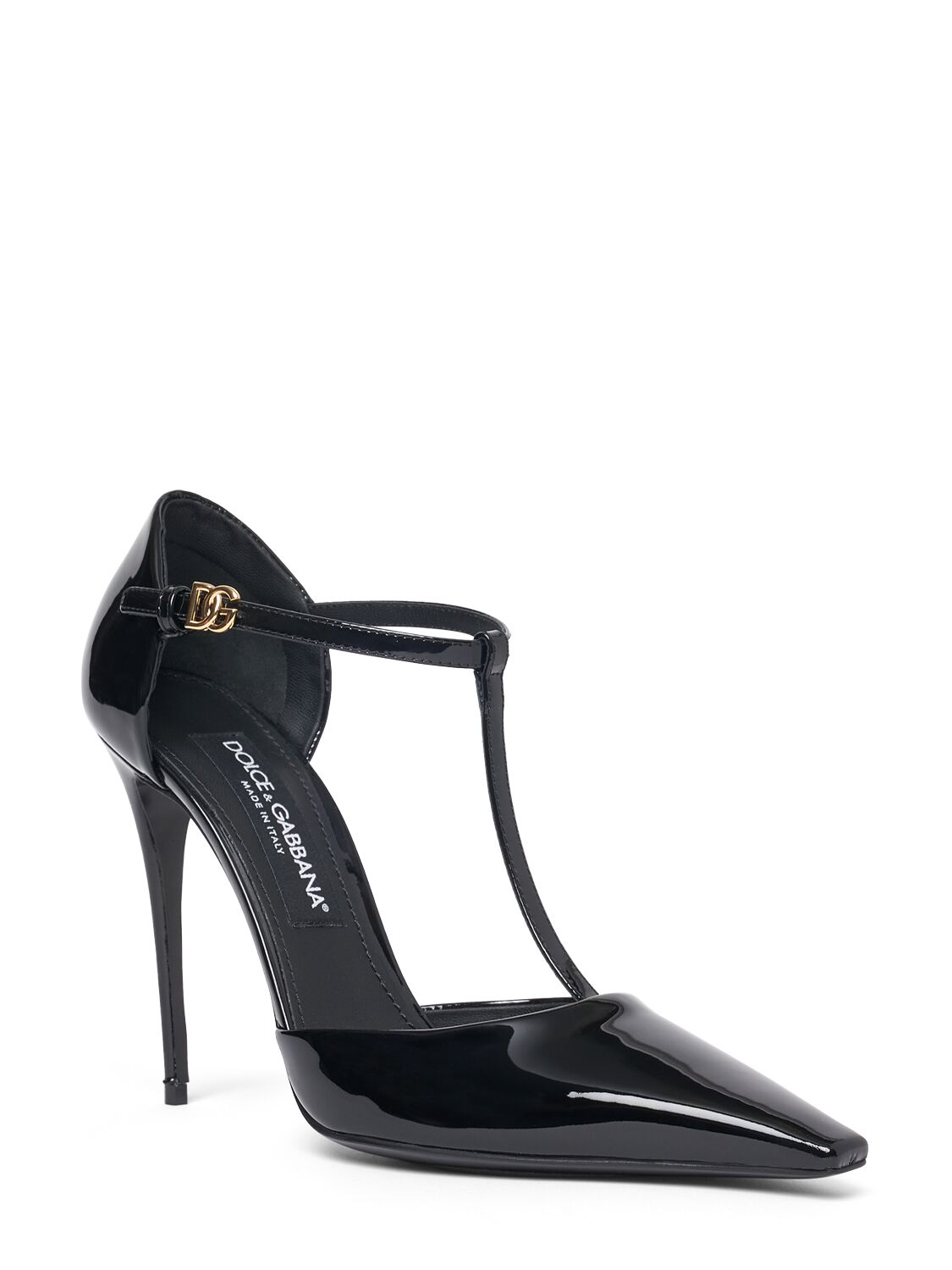 Shop Dolce & Gabbana 105mm Mun Patent Leather Pumps In Black