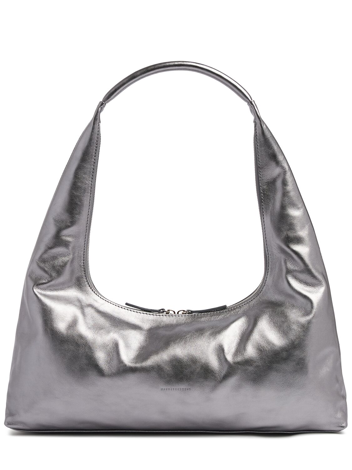 MARGESHERWOOD Large Hobo Plain Leather Shoulder Bag