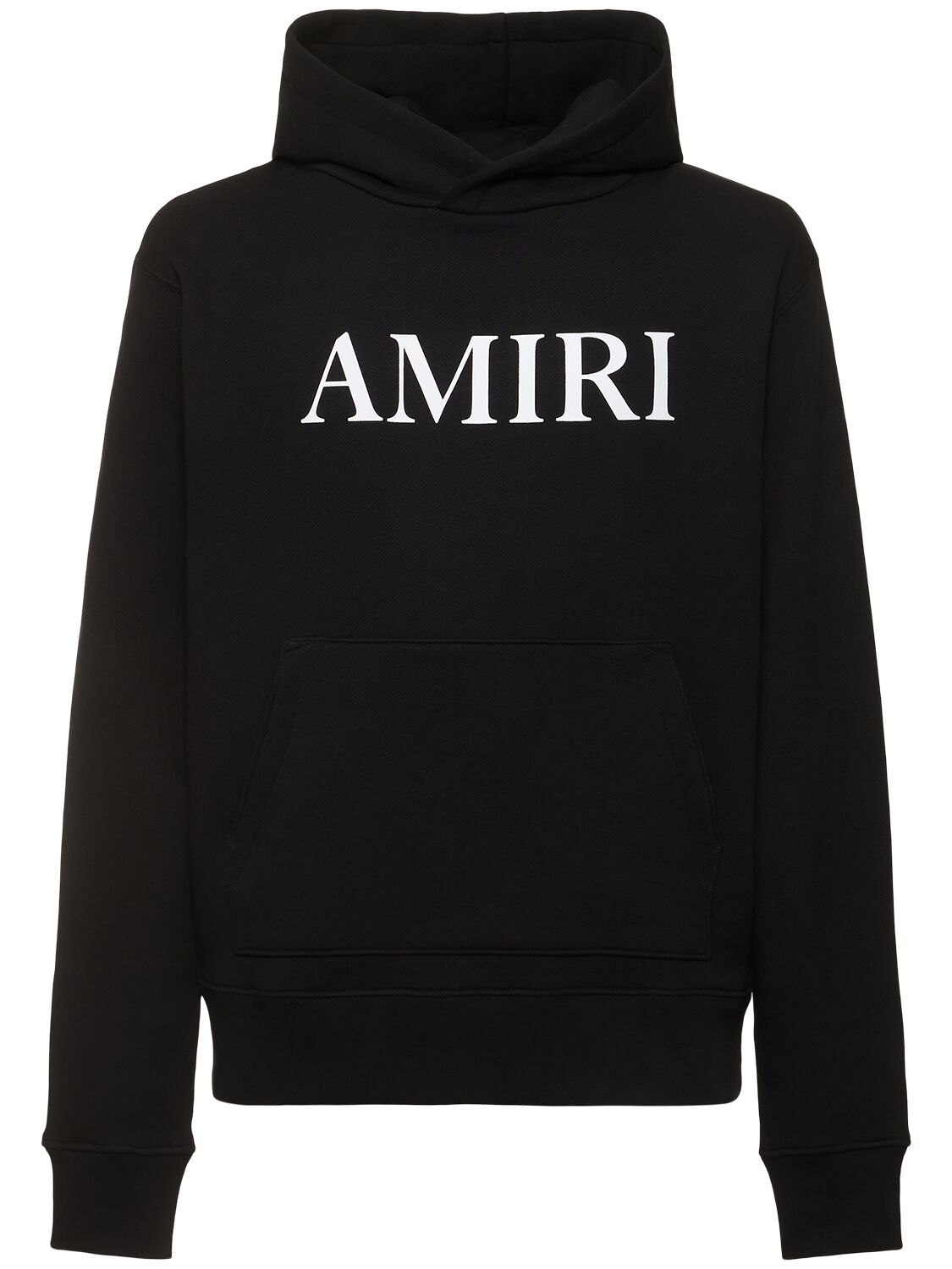 Amiri Logo Cotton Hoodie In 블랙