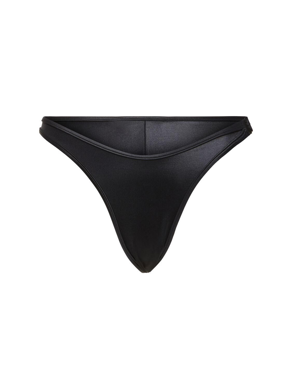 Palm Angels Monogram Crossover Lycra Bikini Bottoms In Black
