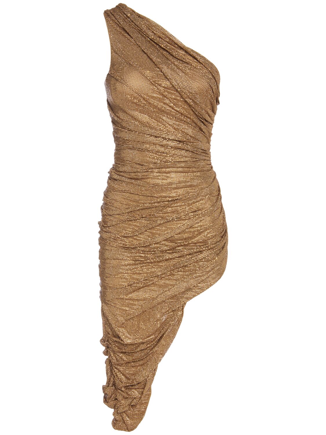 GIUSEPPE DI MORABITO EMBELLISHED ONE SHOULDER MINI DRESS