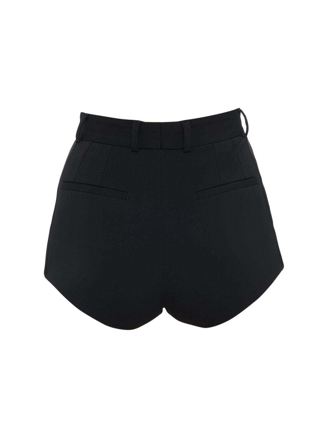 Shop Dolce & Gabbana Stretch Wool Blend Tuxedo Shorts In Black