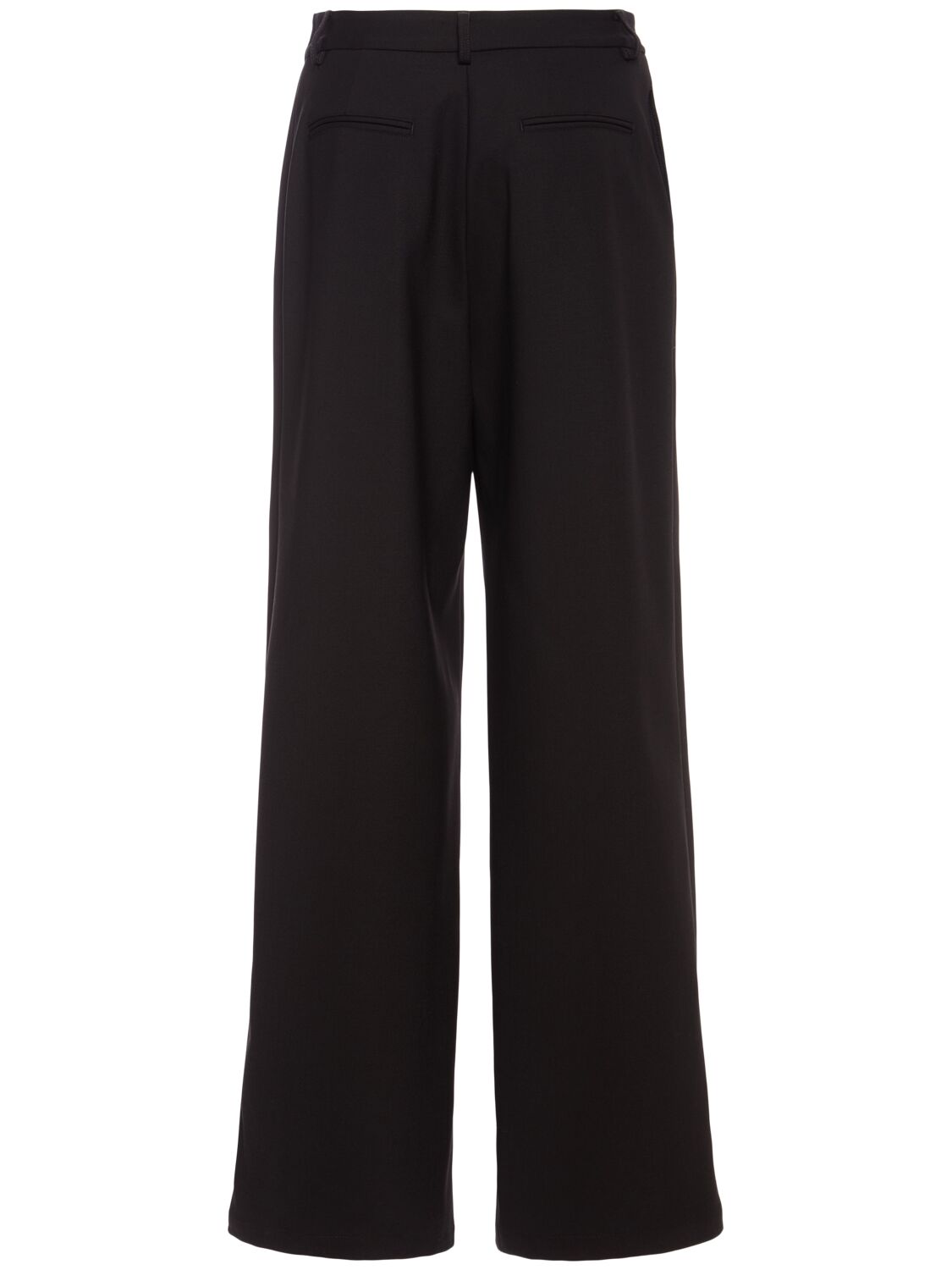 Shop Giuseppe Di Morabito Asymmetric Wool Blend Wide Pants In Black