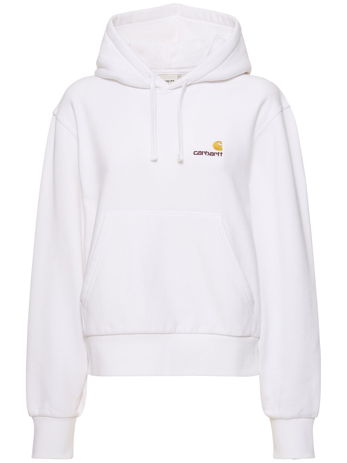 Shop Carhartt W' American Script Boxy Fit Hoodie In White