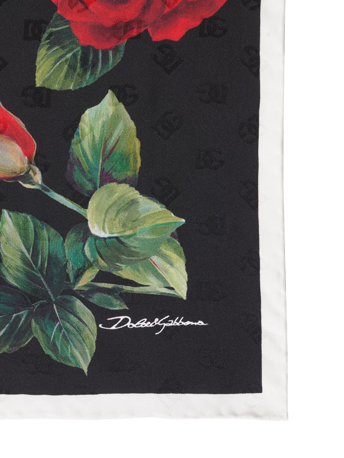 Shop Dolce & Gabbana Printed Silk Jacquard Scarf In Rose Rosse