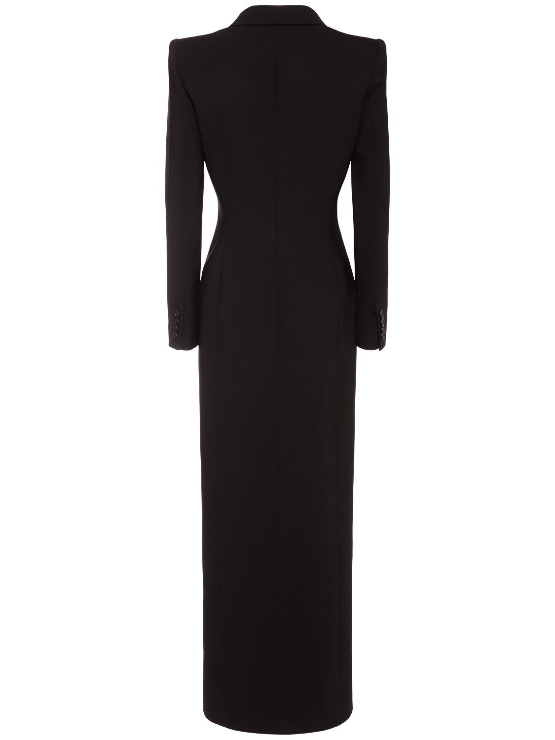 Shop Giuseppe Di Morabito Wool Blend Single Breast Long Coat In Black