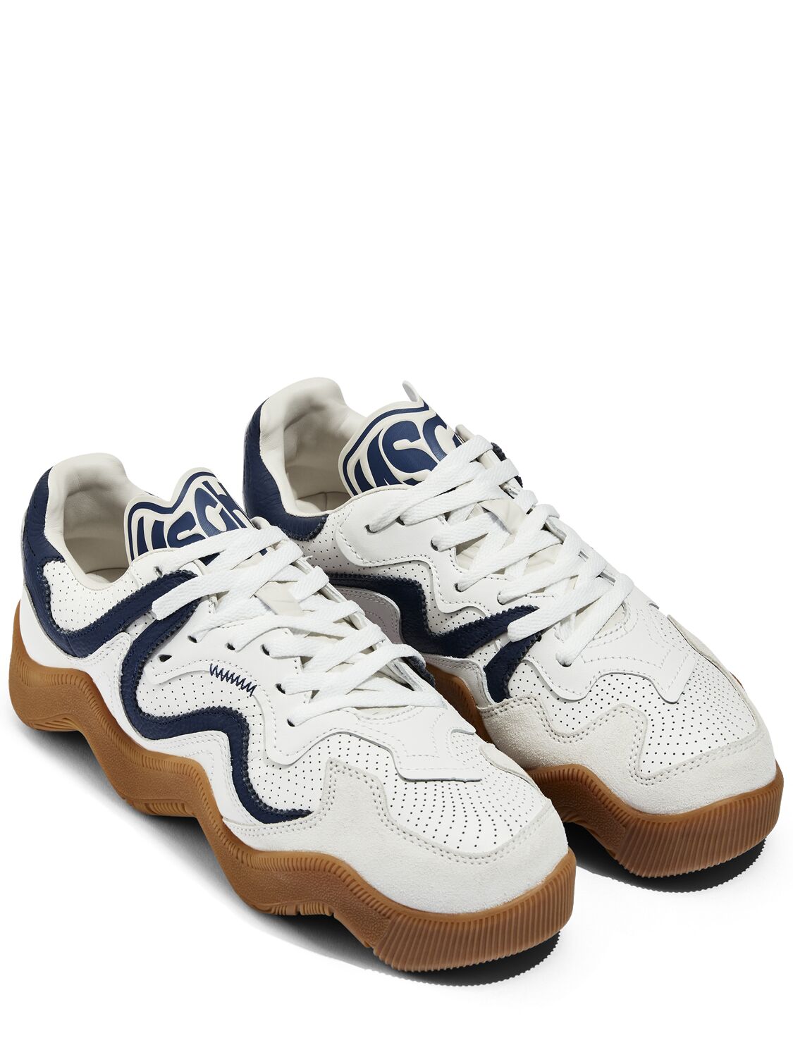 Mschf V2 Wavy Sneakers In White Blue