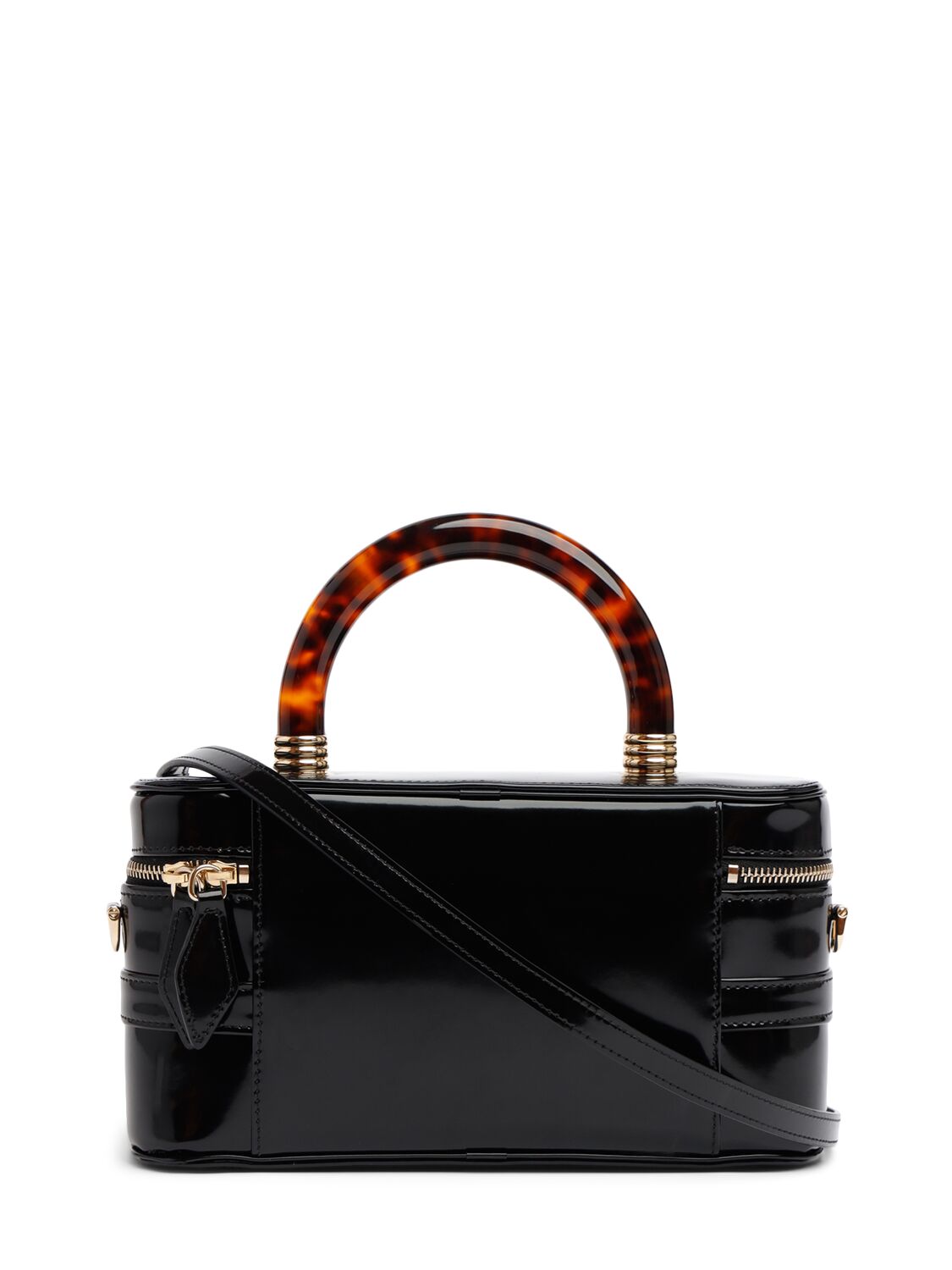 Shop Roger Vivier Mini Belle Vivier Vanity Top Handle Bag In 黑色