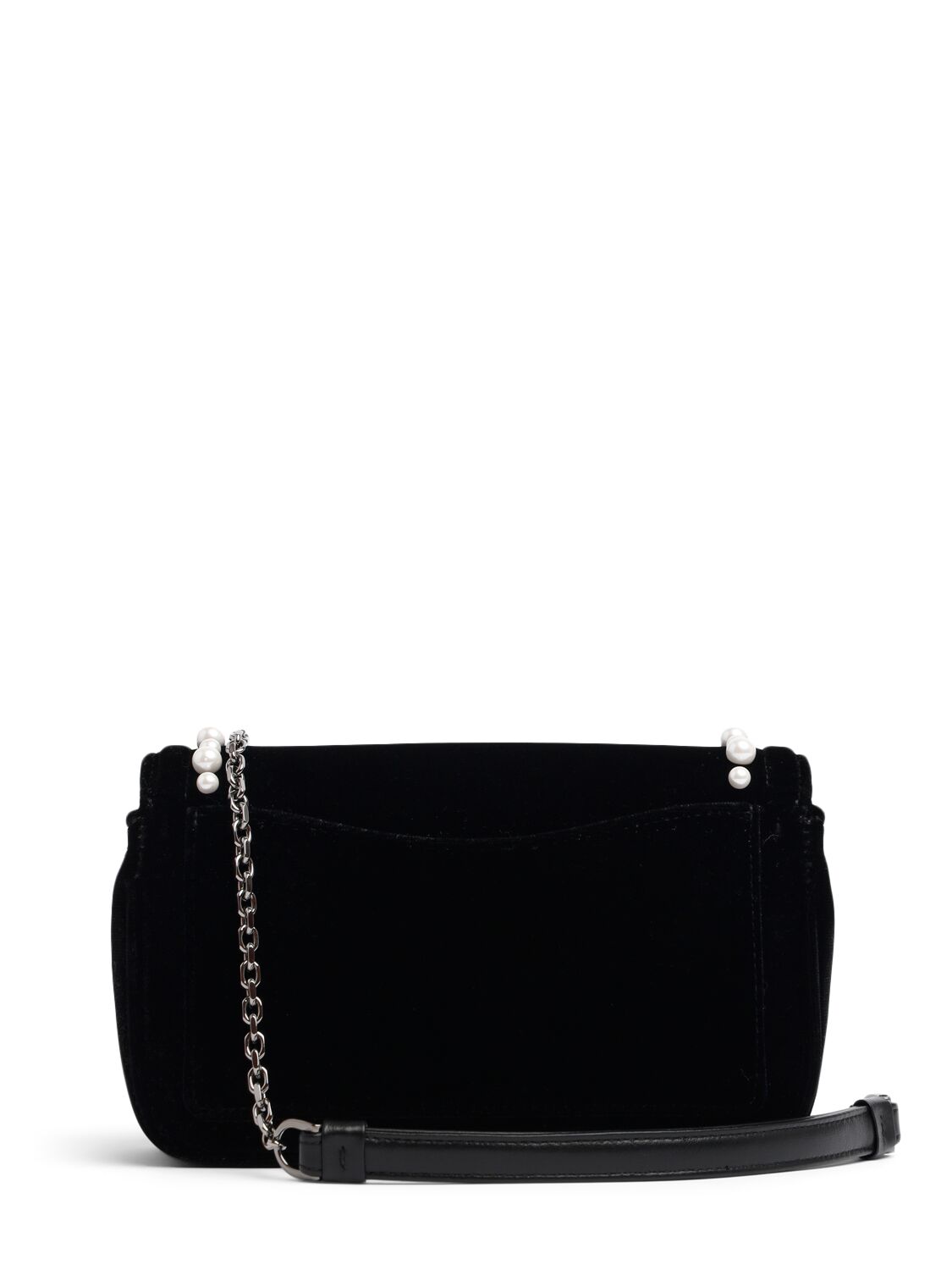 Shop Roger Vivier Viv Jeu De Fille Embellished Velvet Bag In Black