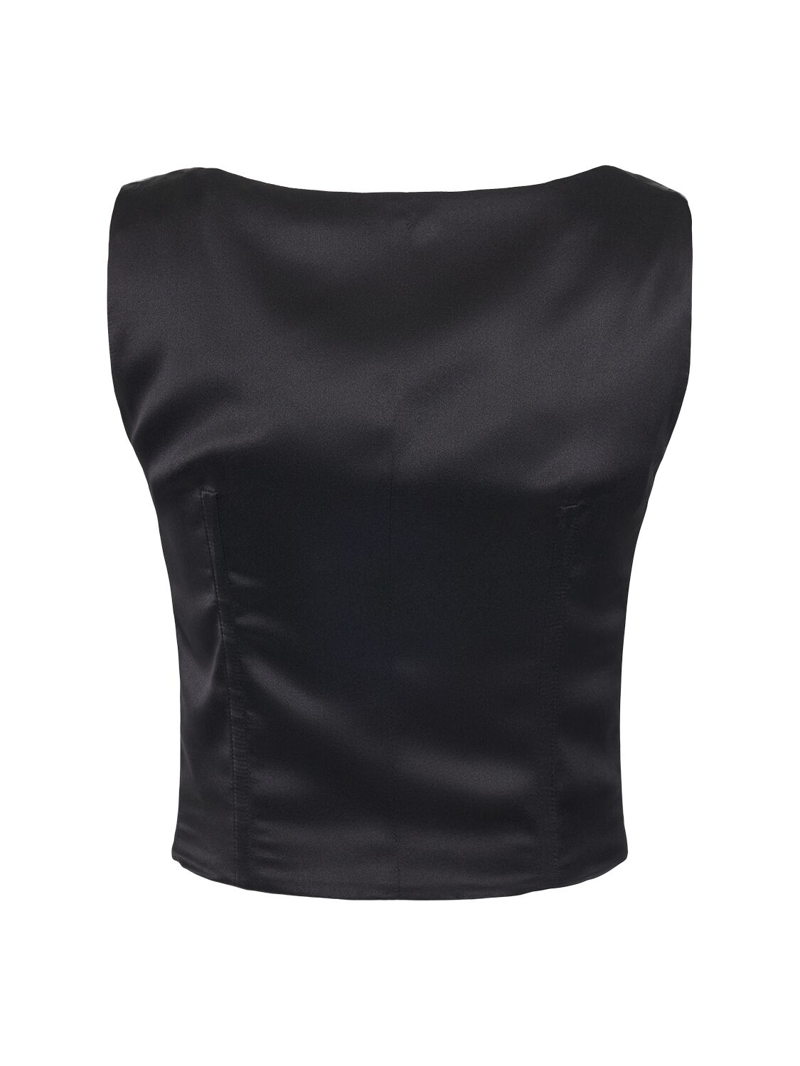 Shop Dolce & Gabbana Silk Blend Duchesse Tuxedo Vest In Black