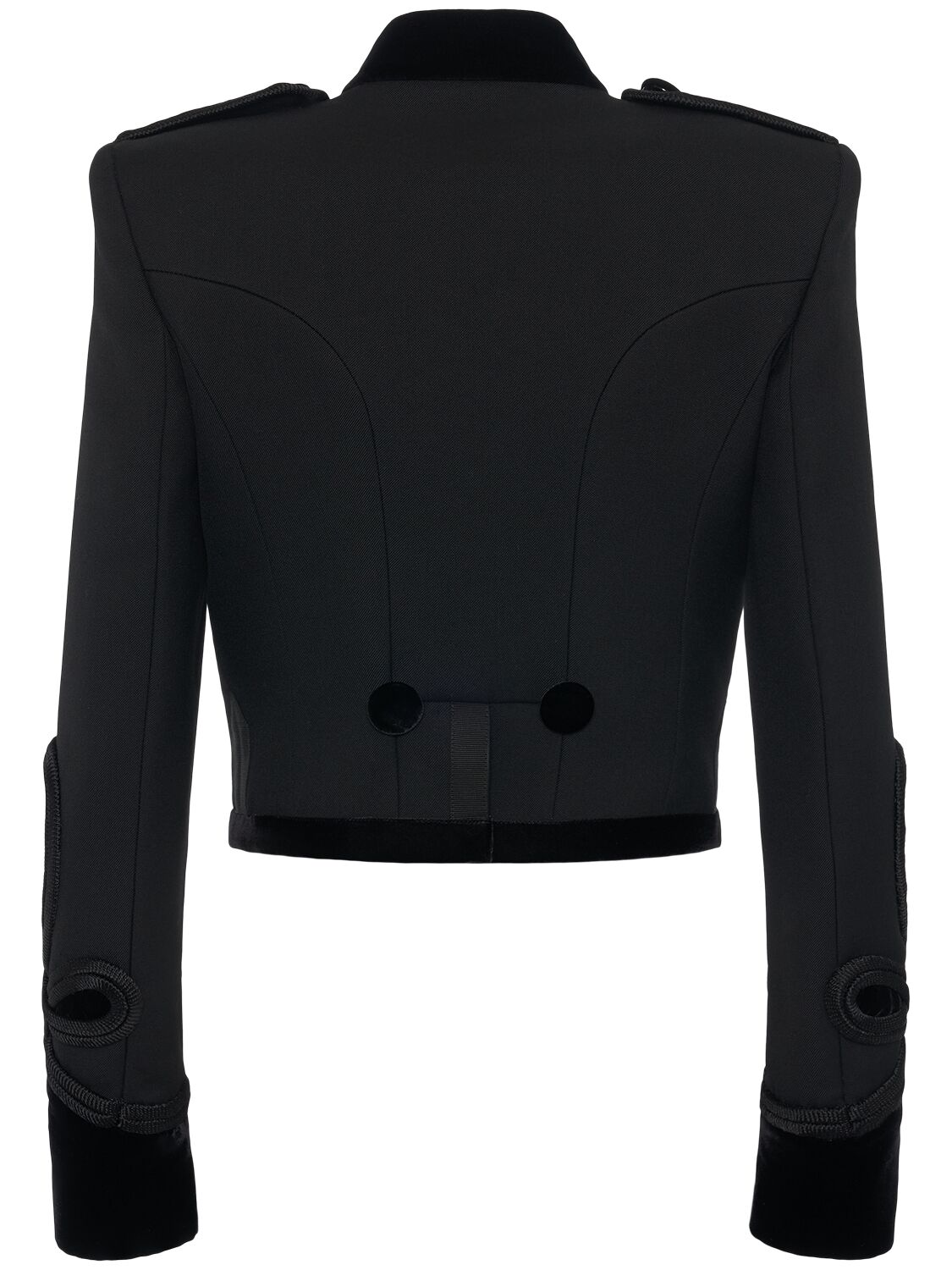 Dolce & Gabbana Gabardine-jacke Mit Schulterklappen In Black