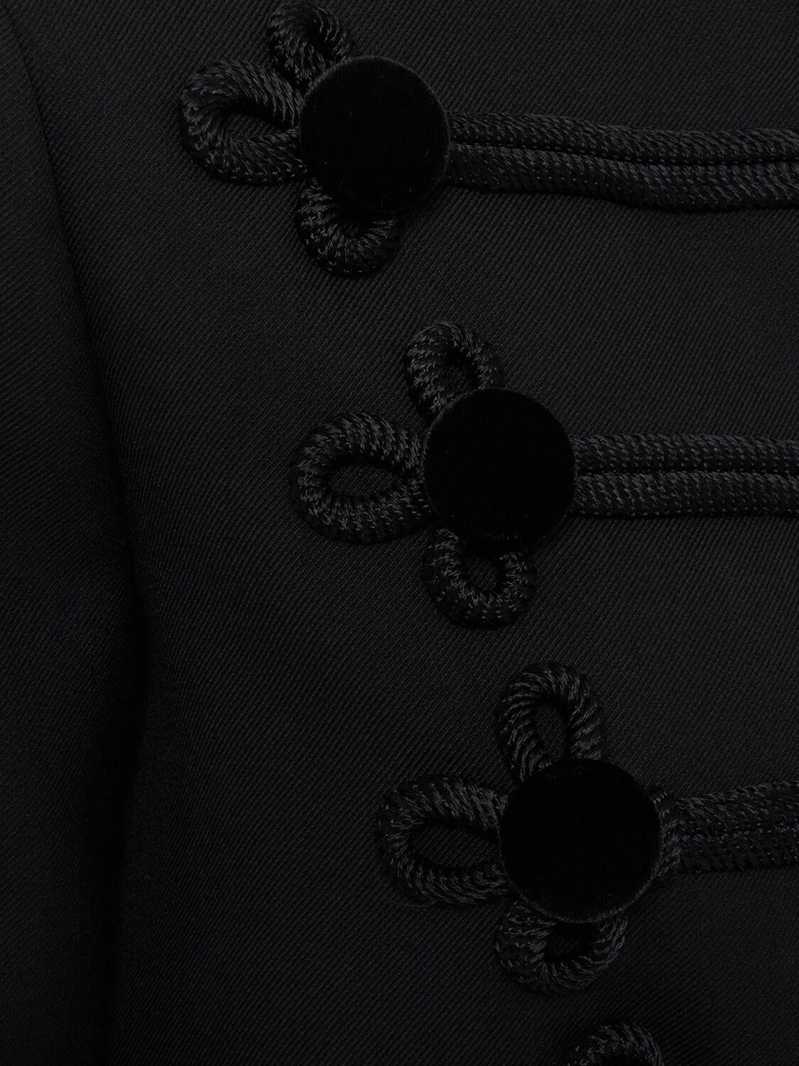 Dolce & Gabbana Gabardine-jacke Mit Schulterklappen In Black