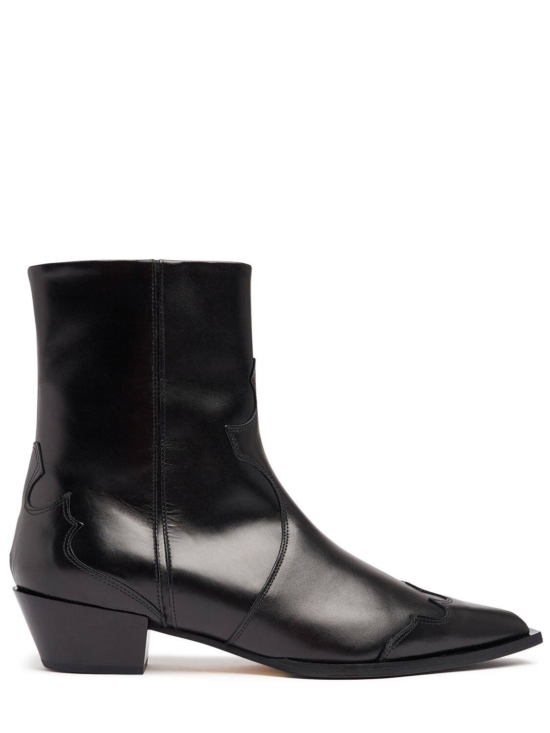 40mm Hester Leather Ankle Boots