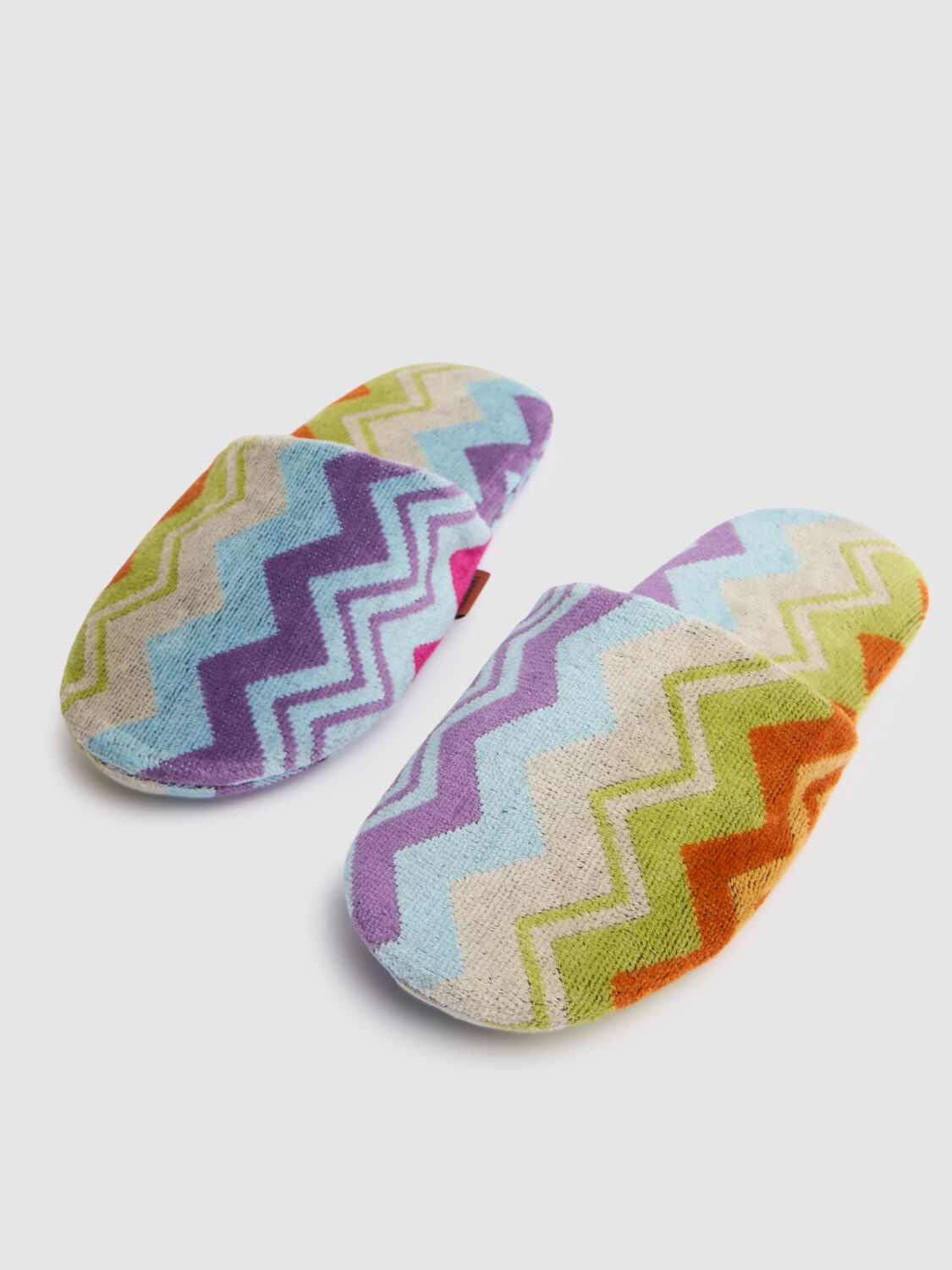 Shop Missoni Giacomo Soft Terry Slippers In Multicolor
