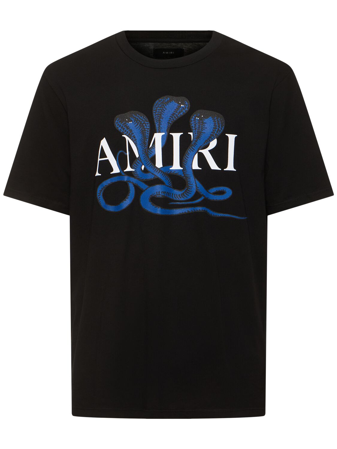 Shop Amiri Snake T-shirt In Black/blue