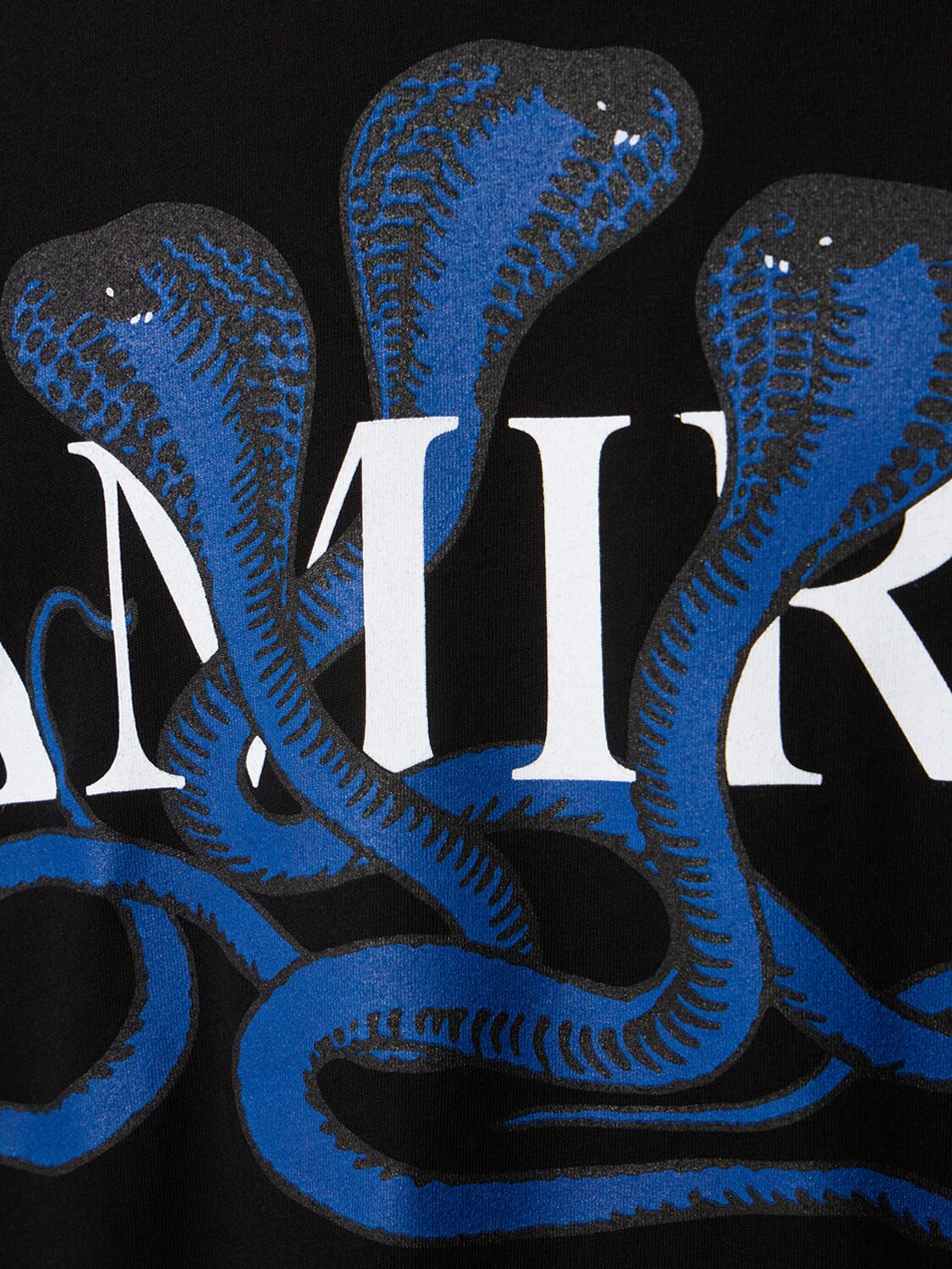 Shop Amiri Snake T-shirt In Black/blue