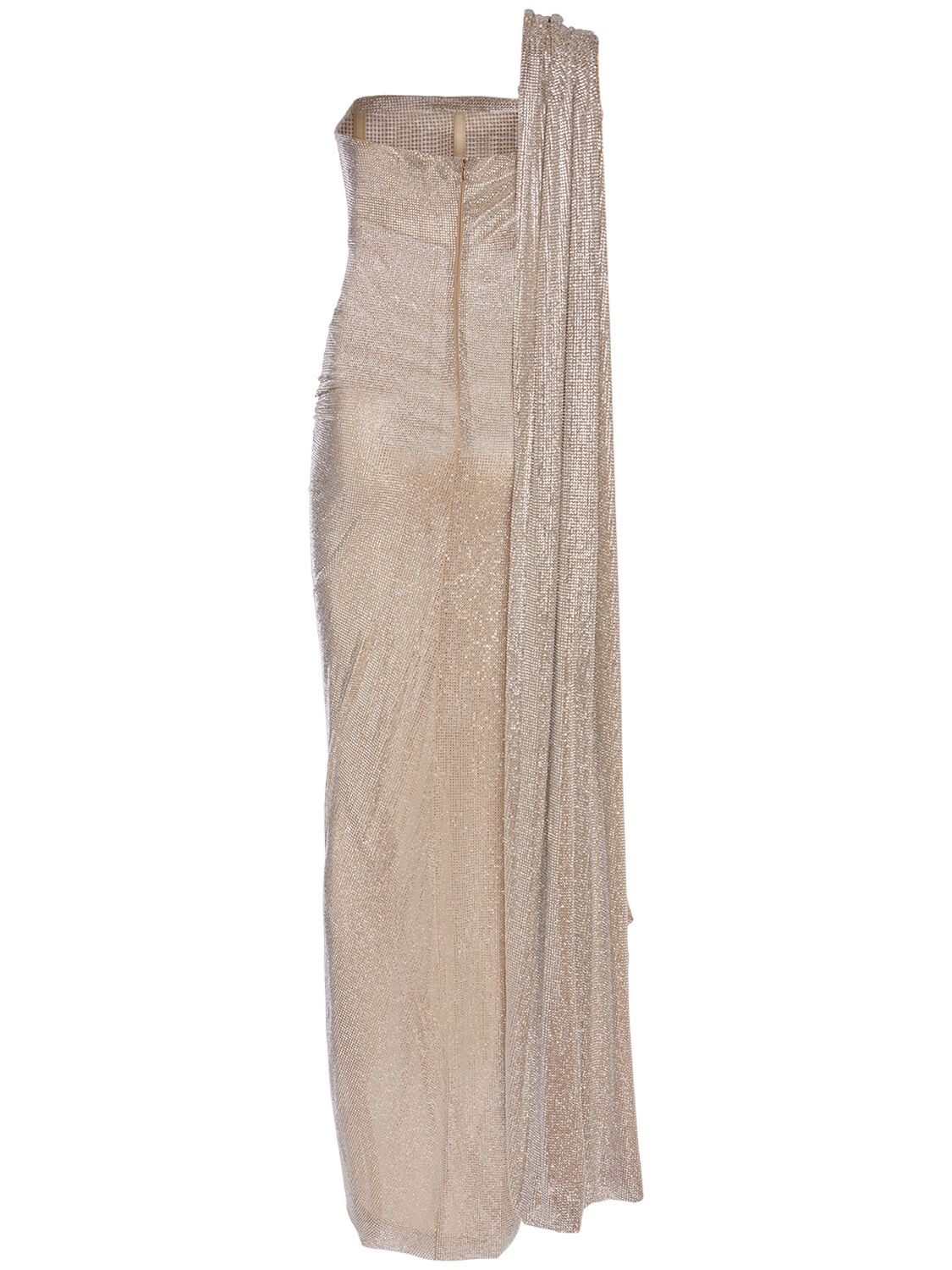 GIUSEPPE DI MORABITO EMBELLISHED ONE SHOULDER LONG DRESS 