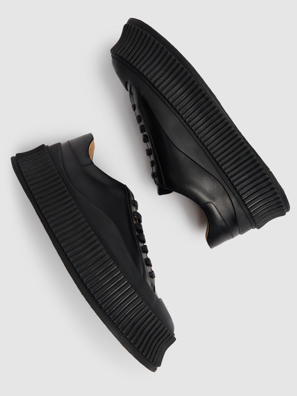 JIL SANDER 40MM VULCANIZED LEATHER SNEAKERS 