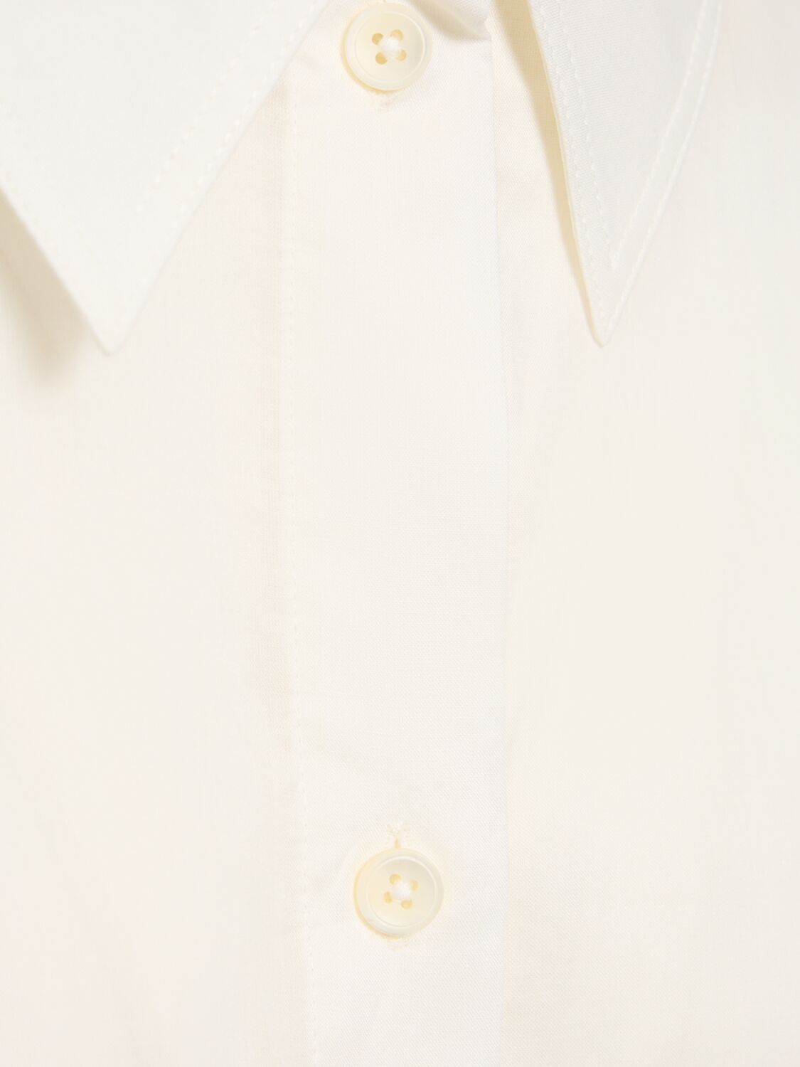 Shop Totême Kimono Sleeve Cotton Blend Shirt In White