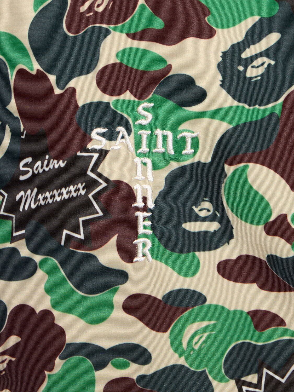 Shop Saint Michael A Bathing Ape X Saint Mx6 Zip Jacket In Camouflage