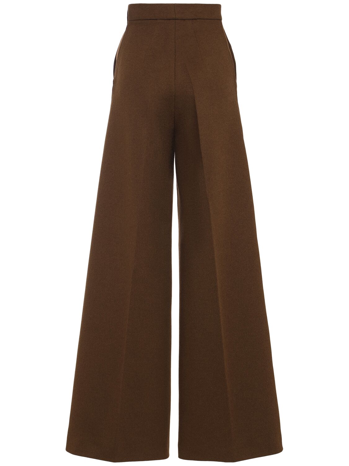 Shop Max Mara Axe Camel Wide Pants In Brown