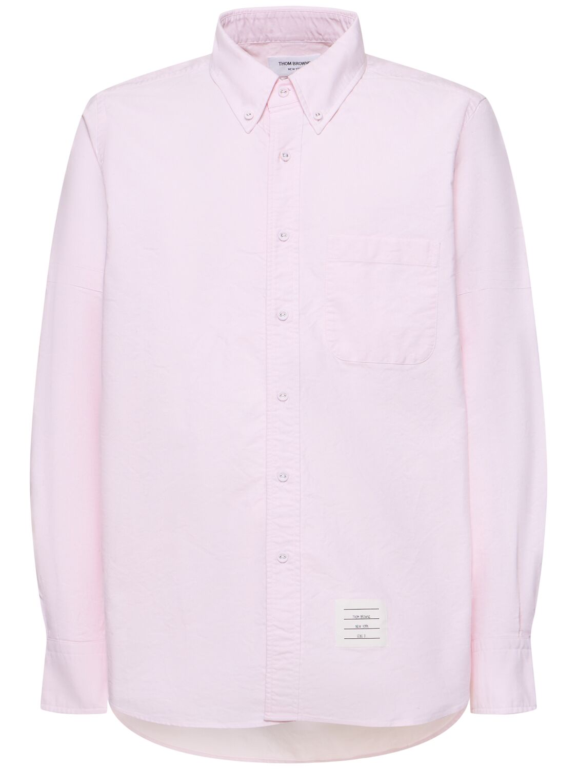 Thom Browne Straight Fit Button Down Shirt In Pink