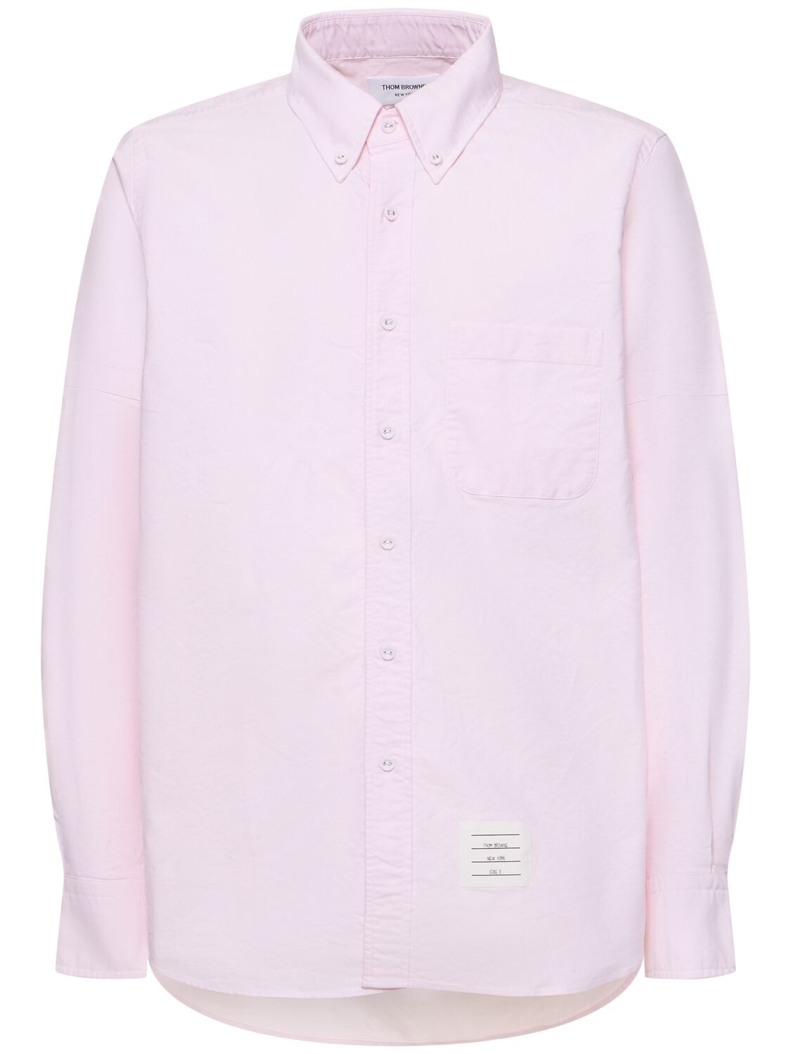 Thom Browne Straight Fit Button Down Shirt In Lt Pink