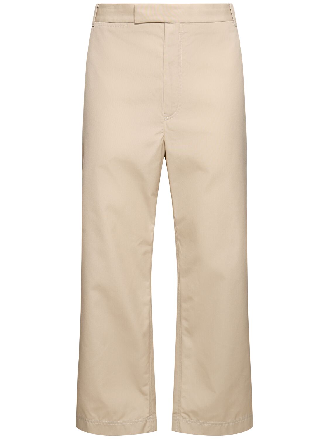 Thom Browne Unconstructed Straight Leg Trousers In Neutral