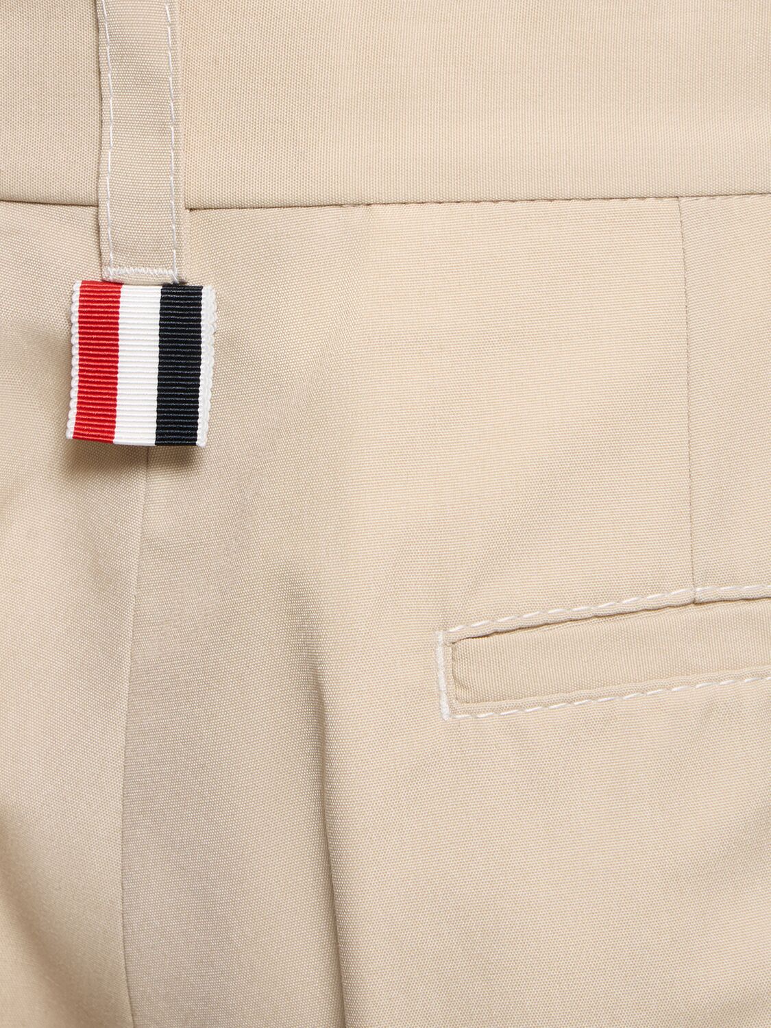 Shop Thom Browne Unconstructed Straight Leg Pants In Khaki