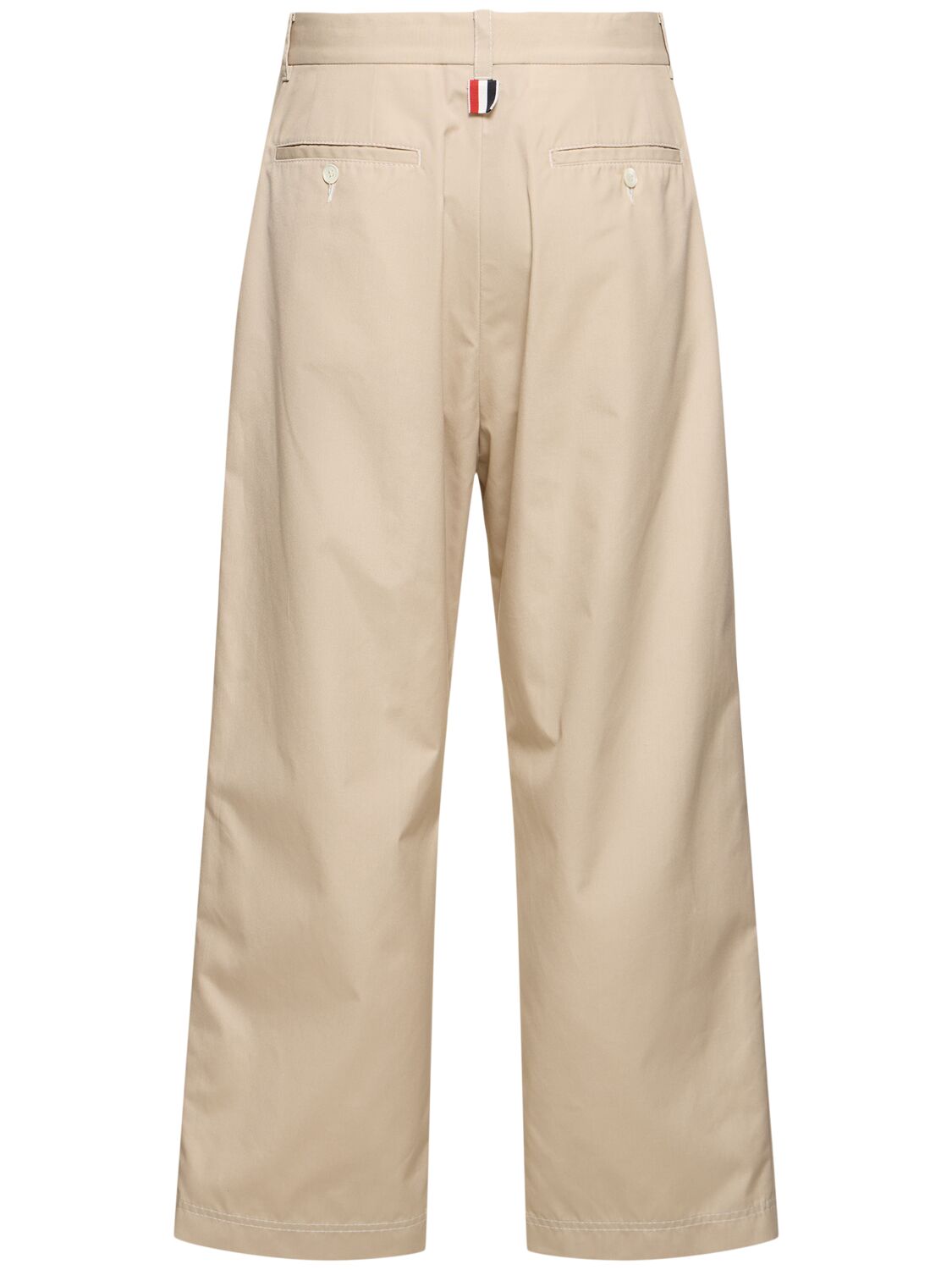 Shop Thom Browne Unconstructed Straight Leg Pants In Khaki