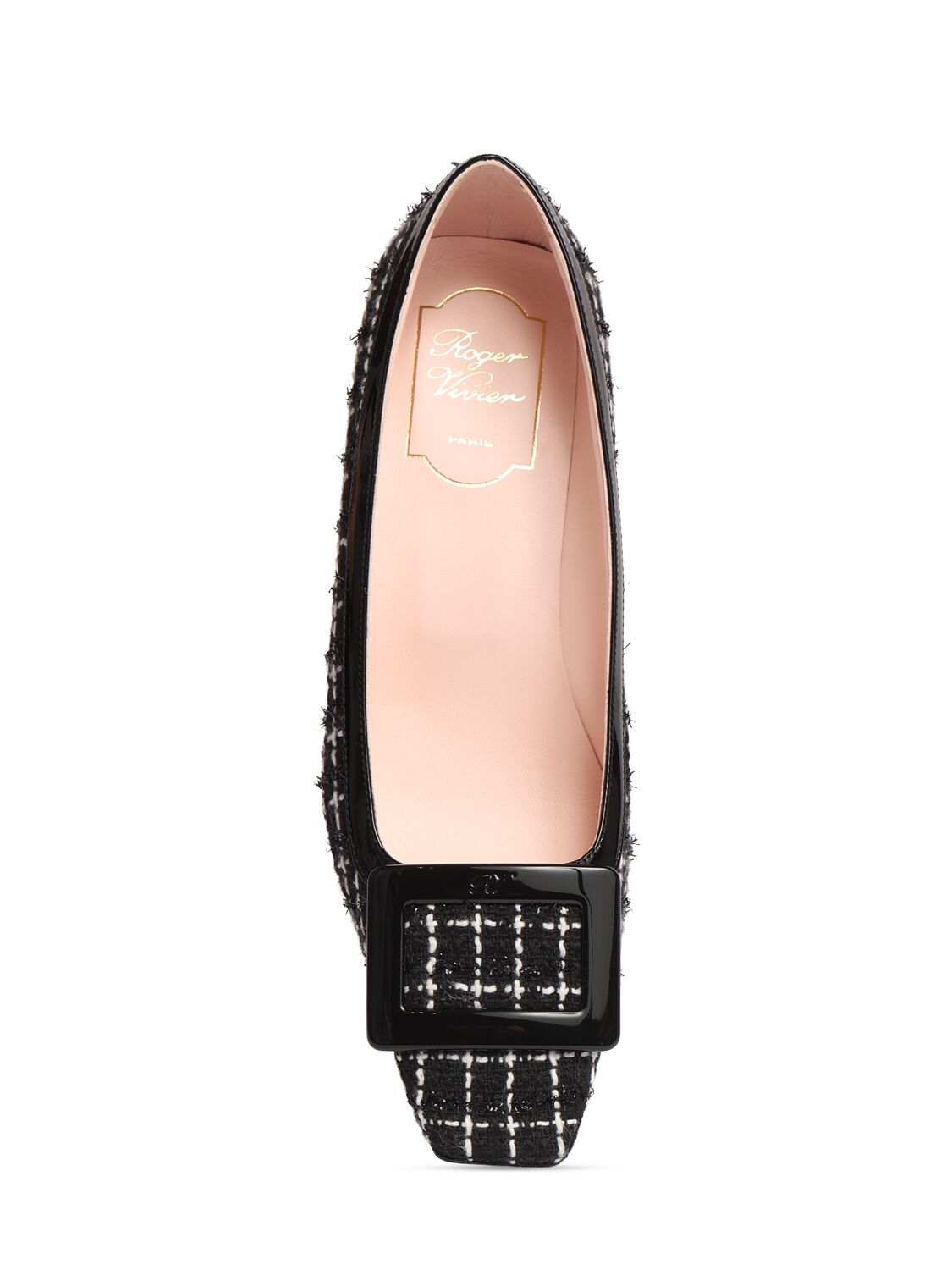 Shop Roger Vivier 45mm Belle Vivier Bouclé Pumps In 黑色