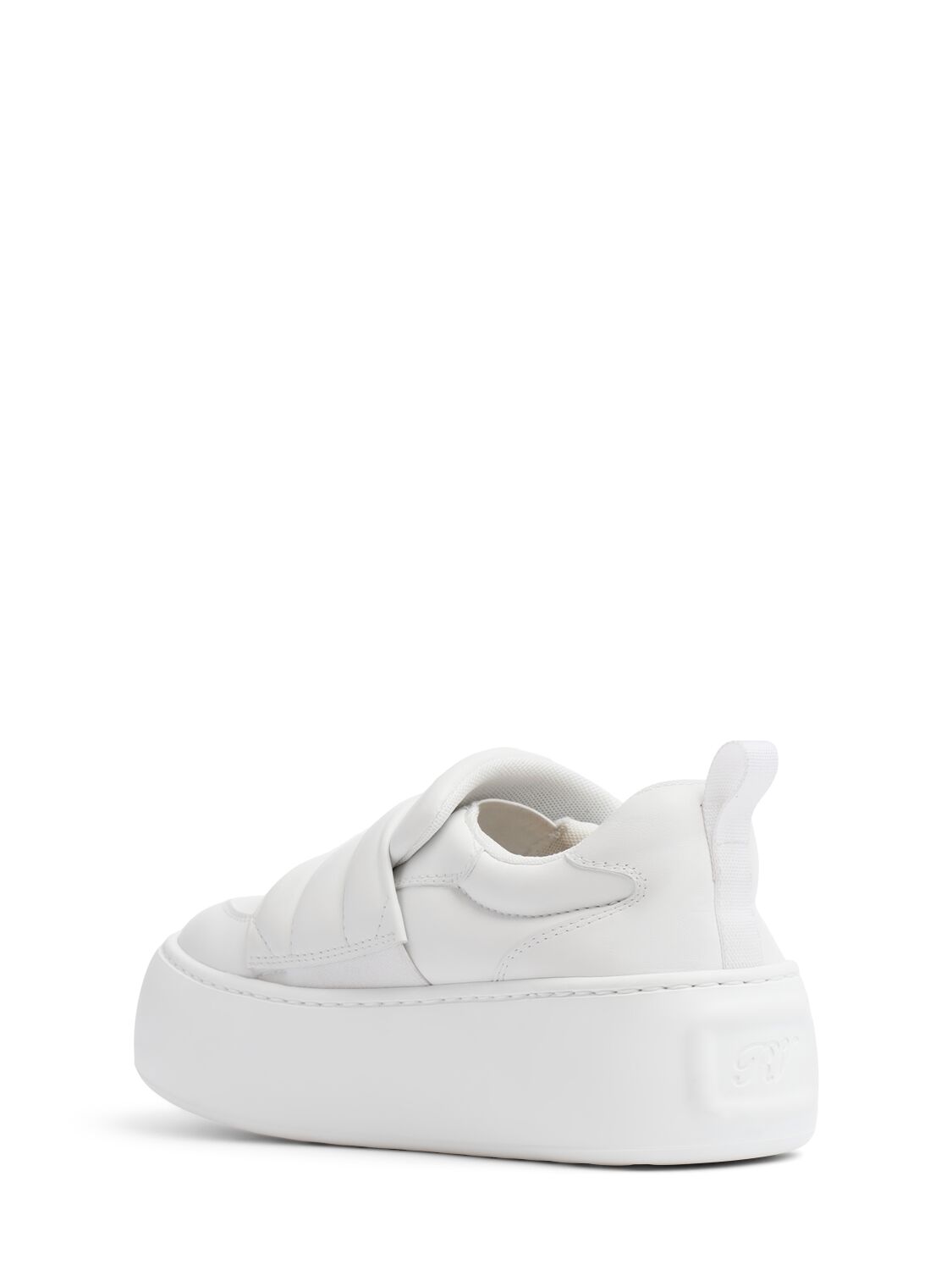 ROGER VIVIER PUFFY LEATHER LOW TOP SNEAKERS 
