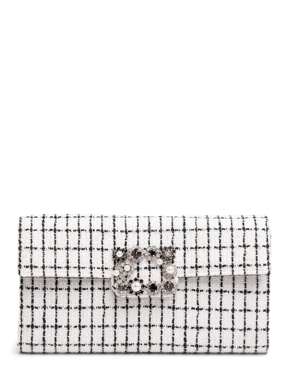 Image of Envelope Flower Buckle Clutch