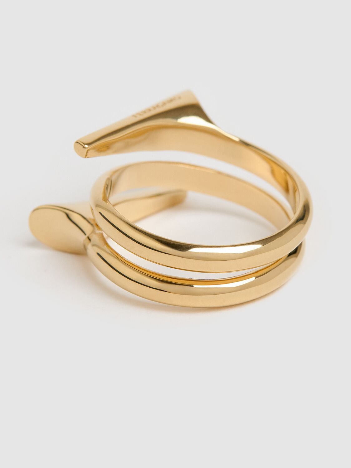 Shop Ferragamo Gancio Point Ring In Gold